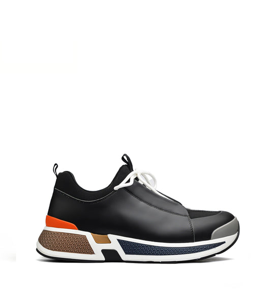 tenis black x white leather sneakers (men)