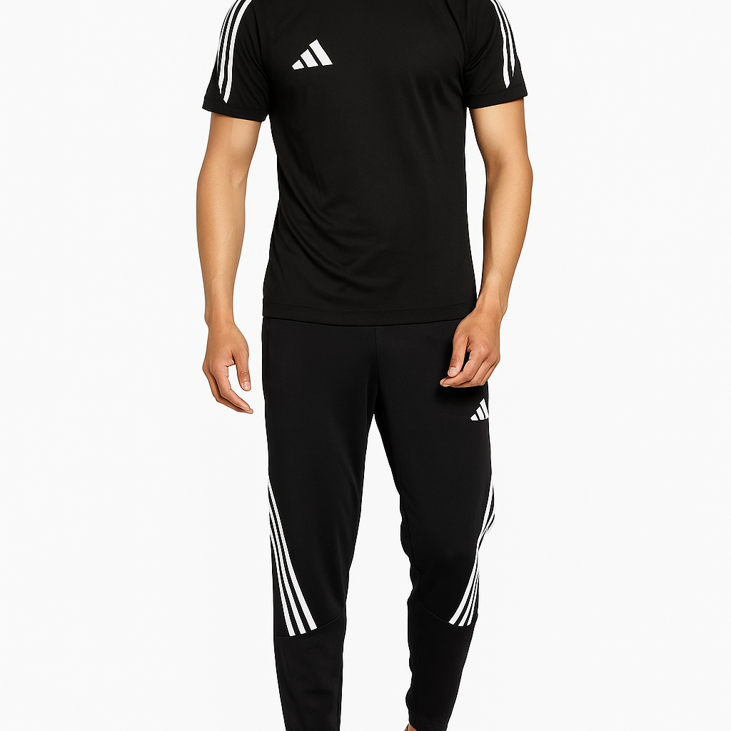 training suit black x white