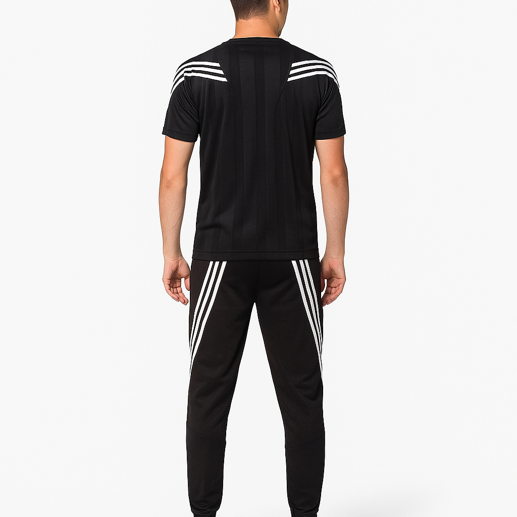 training suit black x white