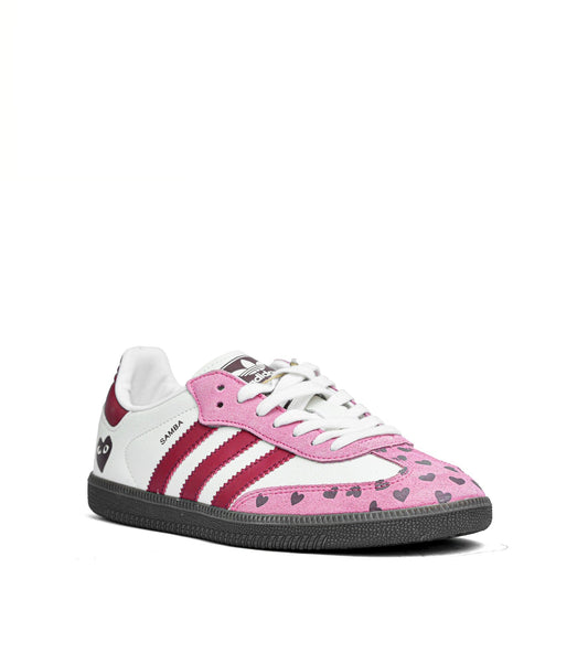 samba white x red hearts edition sneakers (woman)