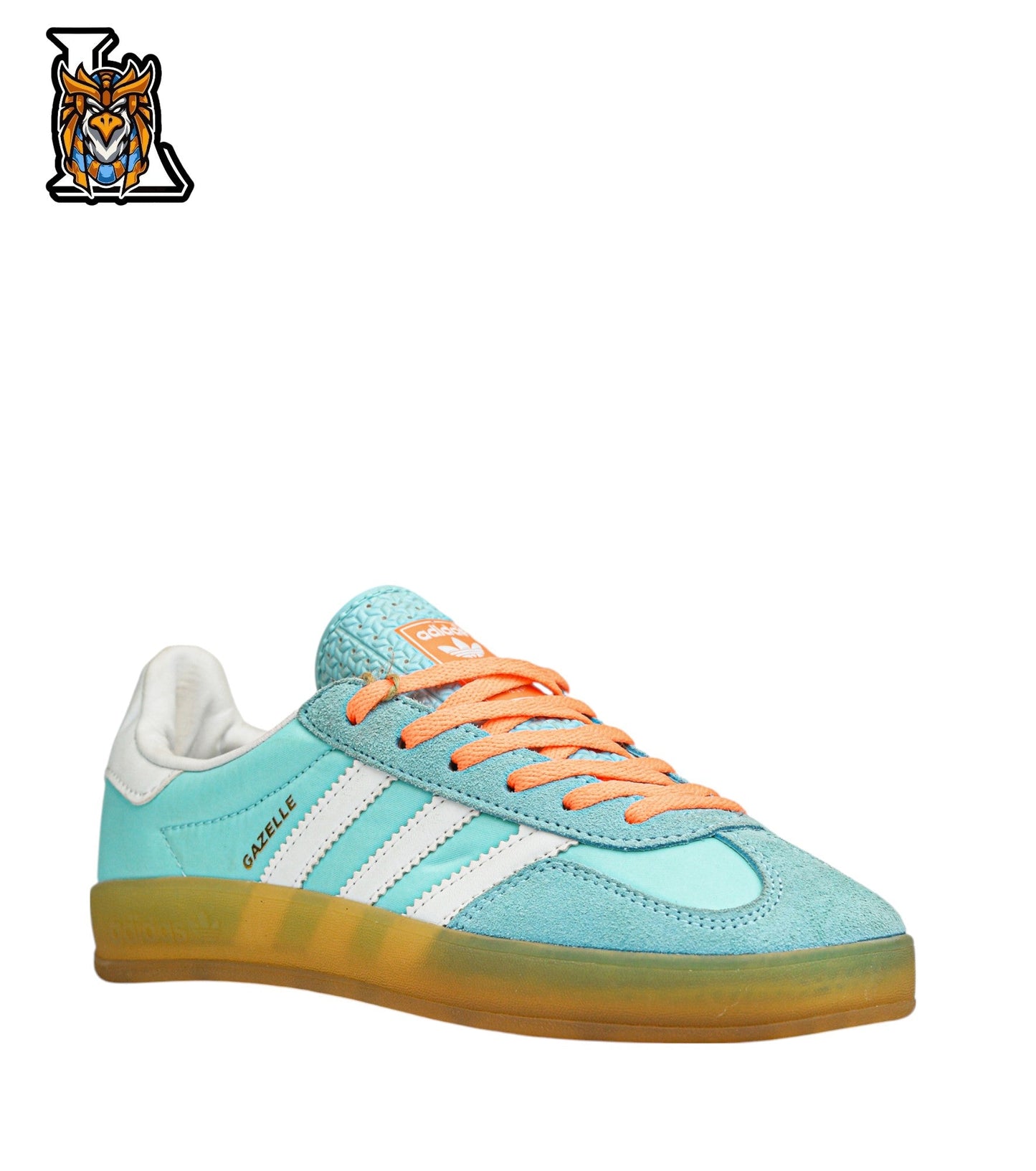 gazelle baby blue x white sneakers (woman)