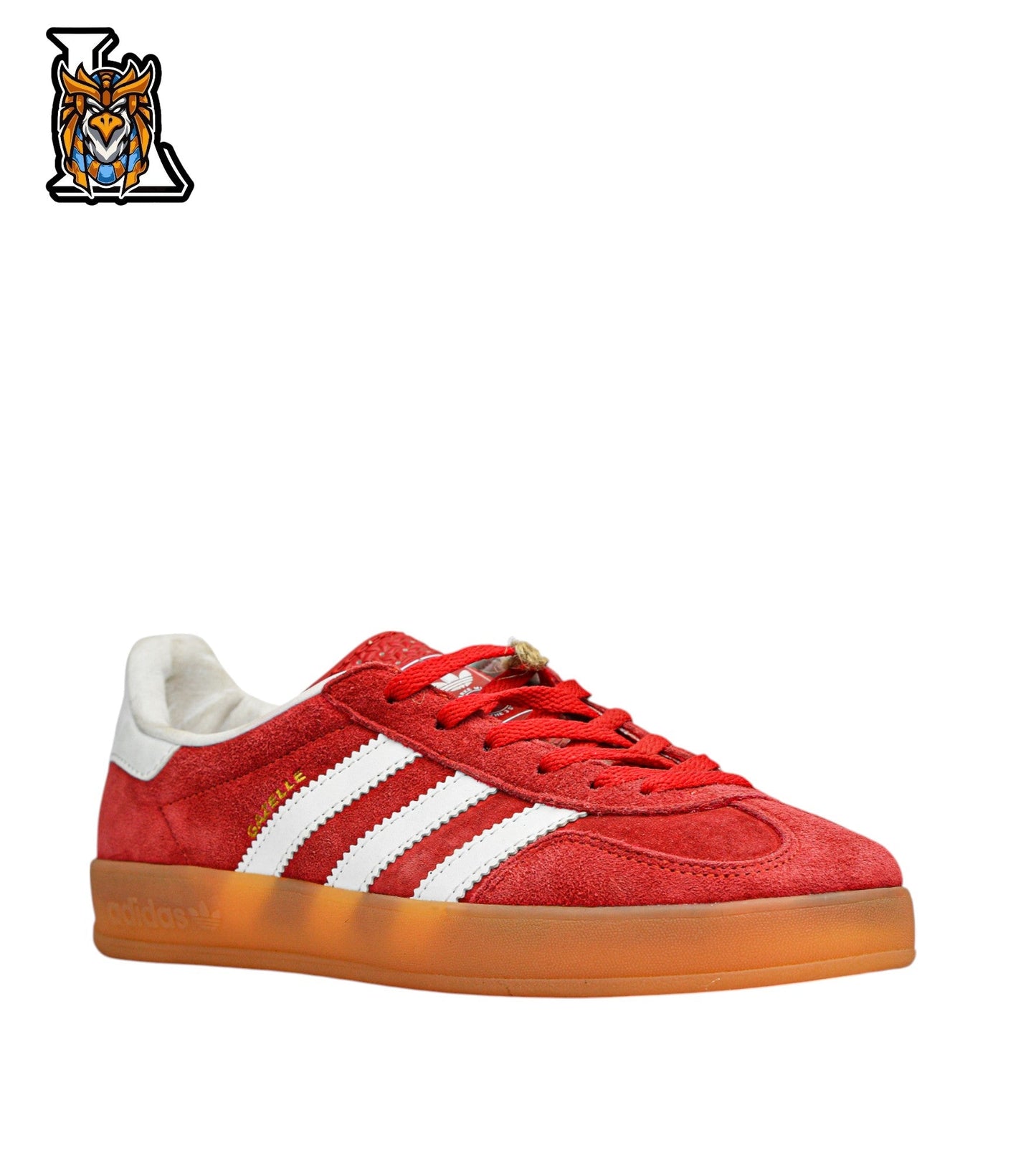 gazelle red x white sneakers (woman)