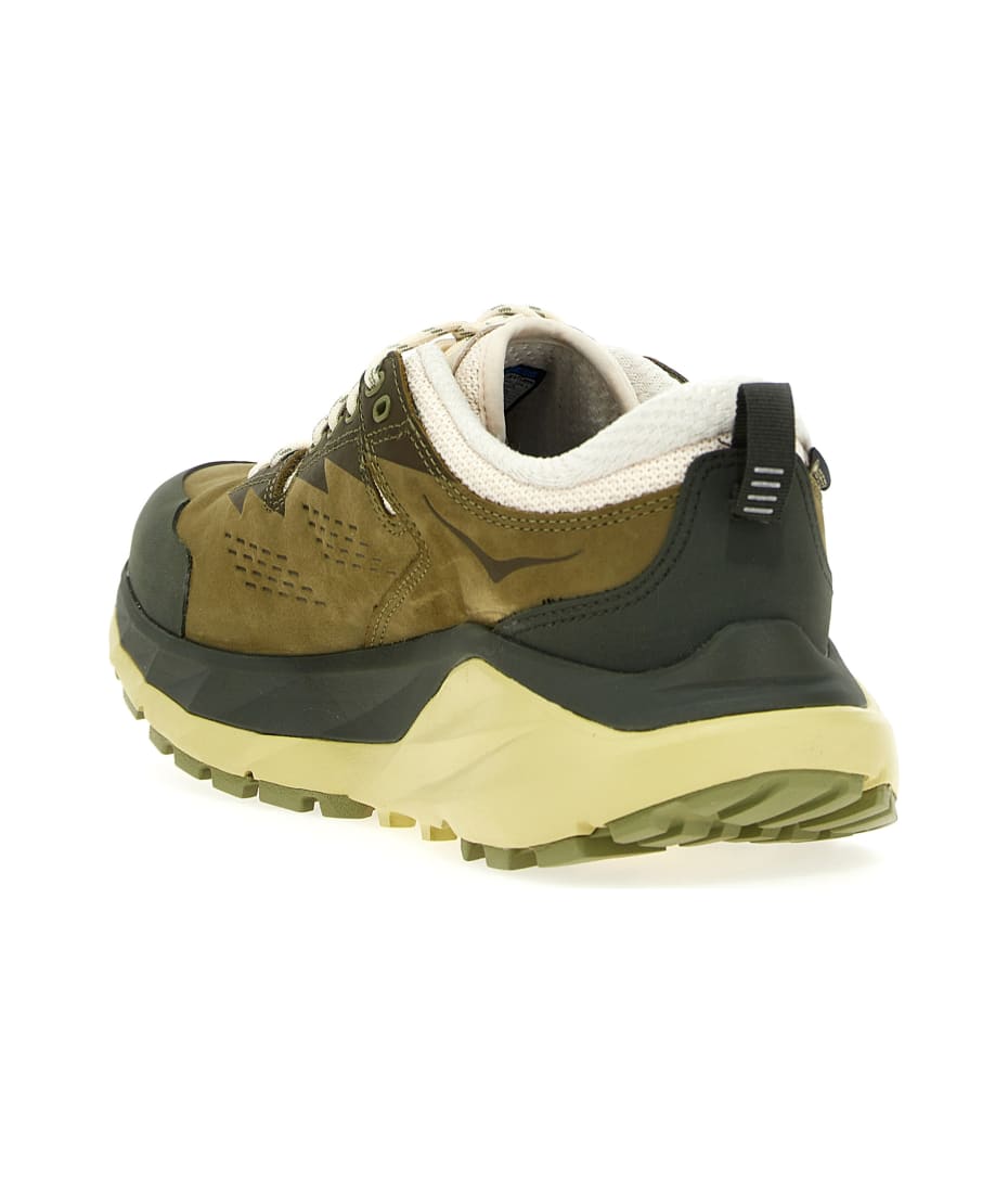 hoka dark green x biege snekers (men)