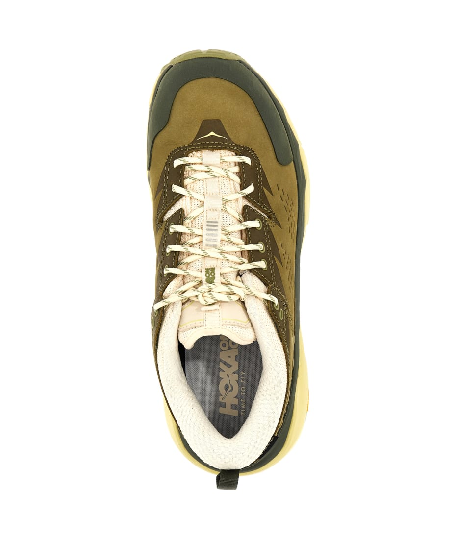hoka dark green x biege snekers (men)