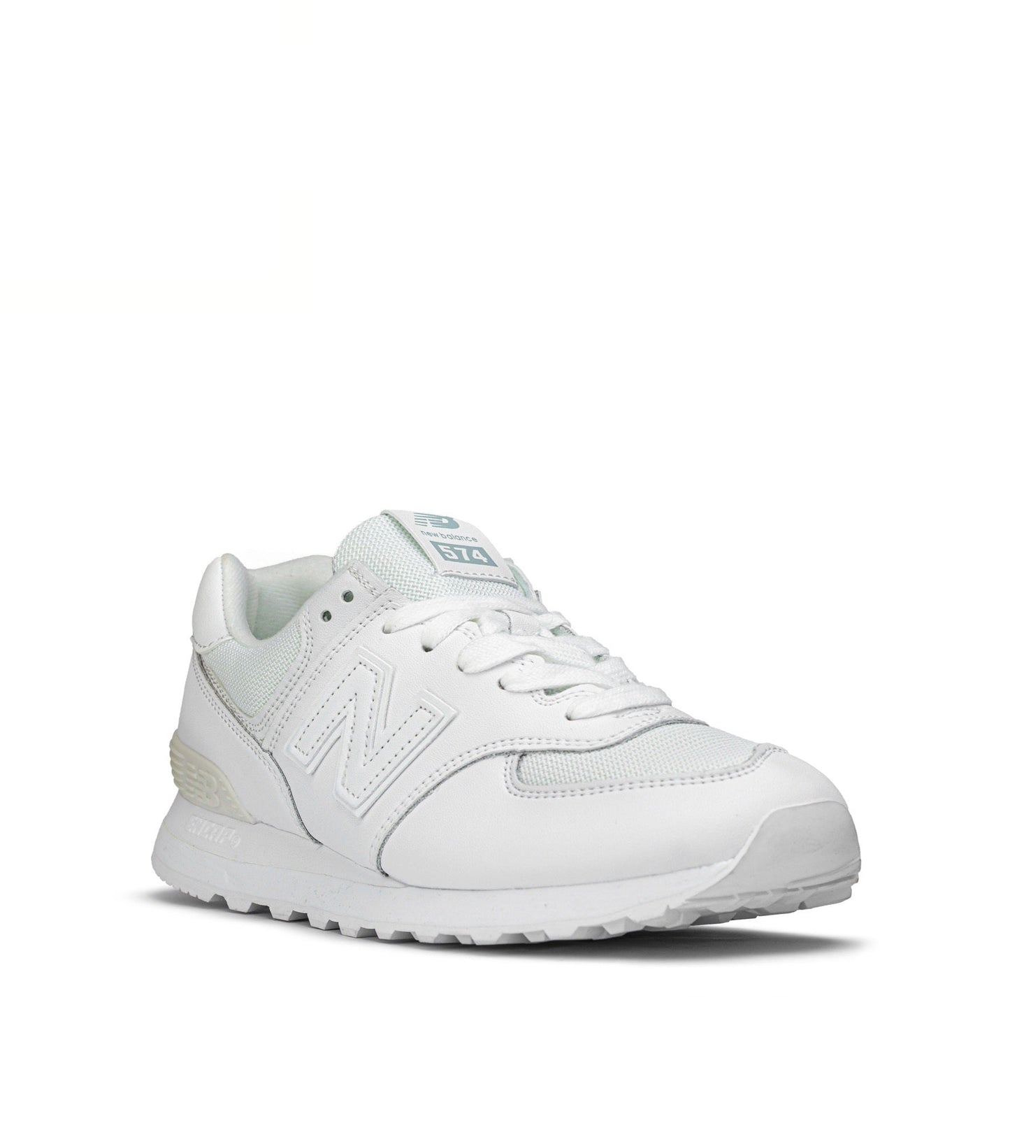 nb 574 white leather (woman)