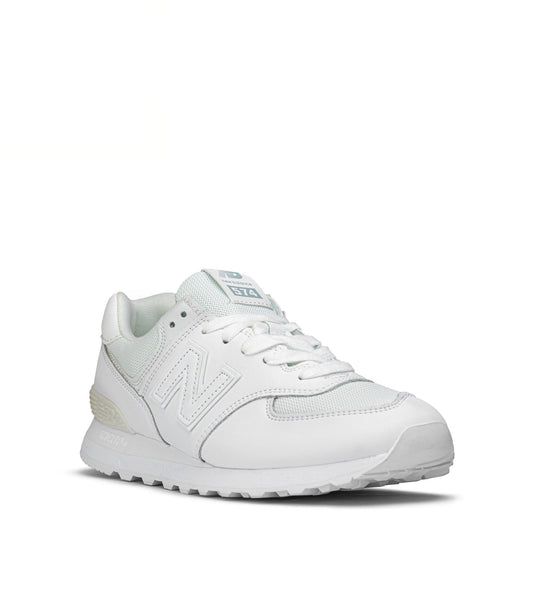 nb 574 white leather (woman)