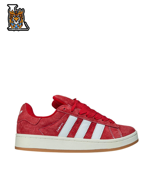 campus 00s red x white sneakers (woman)