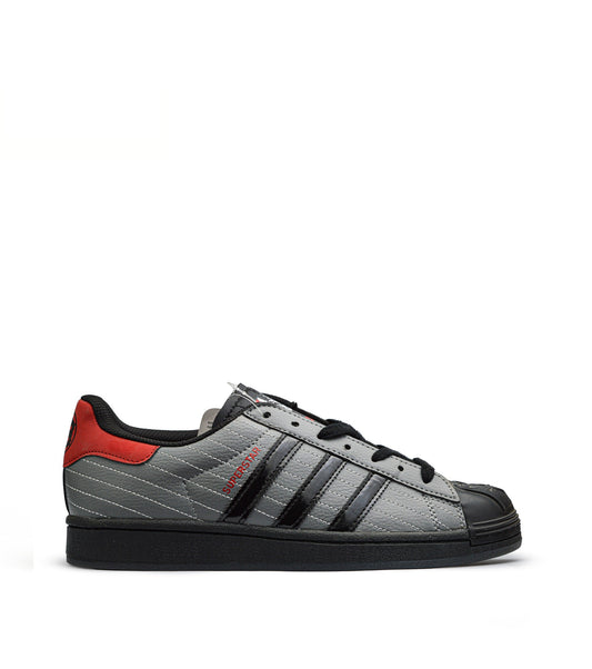 super star star wars edition grey x black sneakers (men)