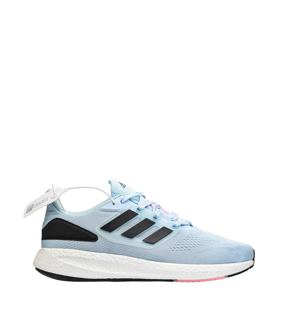 pure boost baby blue x black running (men)