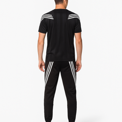 training suit black x white