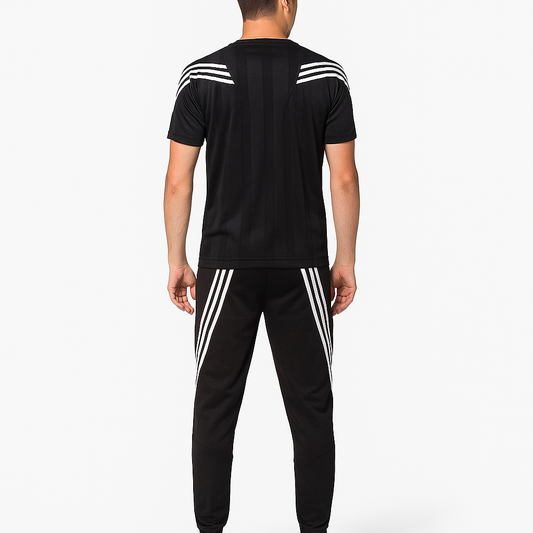training suit black x white