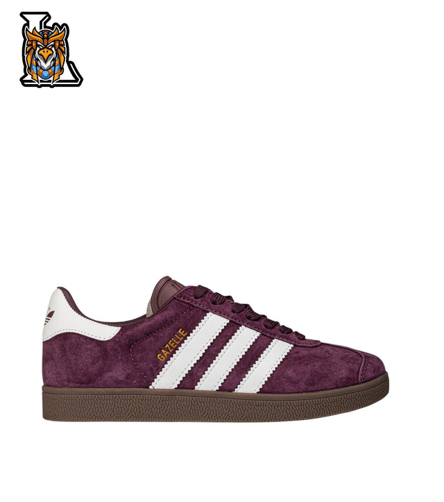 gazelle burgundy x white sneakers (women)