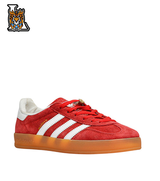 gazelle red x white sneakers (woman)