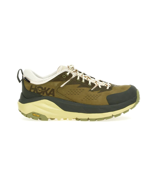 hoka dark green x biege snekers (men)